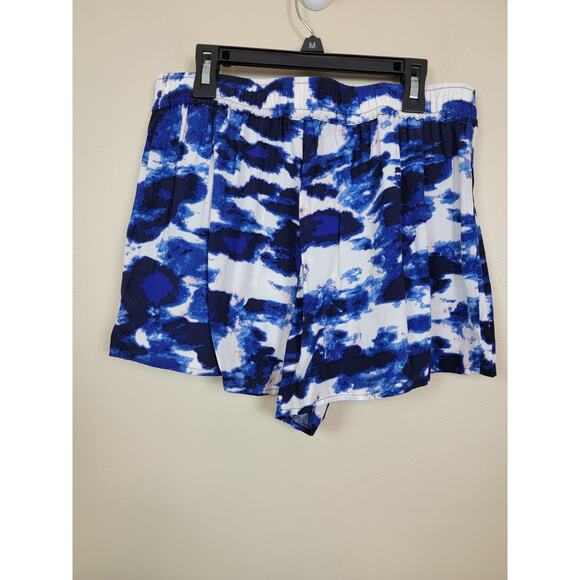 Michael Stars New With Tag Size Medium Flat Front Shorts Blue & White "Cloud" - Picture 4 of 5